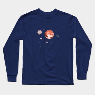 Kawaii Pluto Penguin Planet Long Sleeve T-Shirt